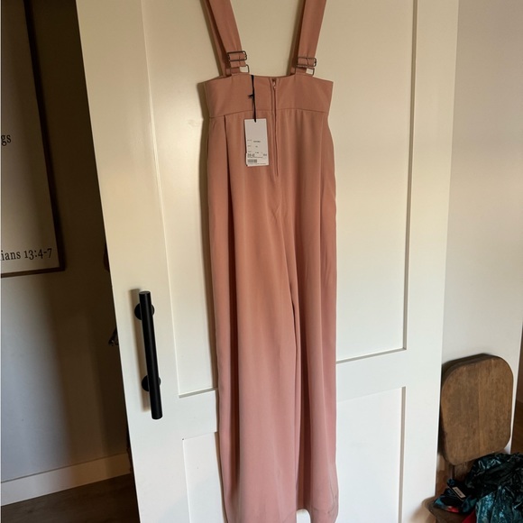 Unique Vintage Blush Rochelle Suspender Pants - Picture 3 of 6